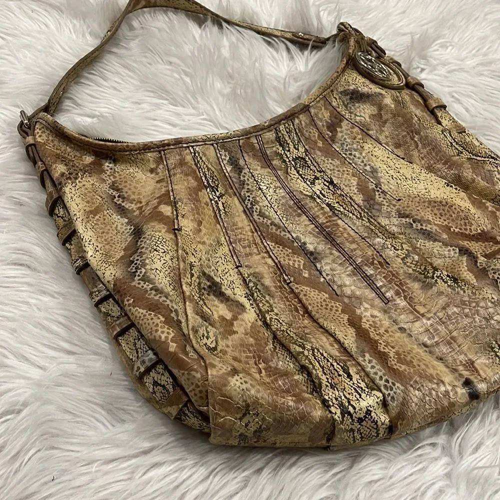 𝅺Jessica Simpson Faux Leather Reptile Print Hobo Bag